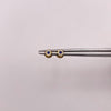 Topos Flor circones blancos y azul Oro amarillo 18k 0,5 Gr / 4,2 mm