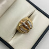 Anillo herradura cruz cristo Tres oros 18k / Talla 10 1/4 / 7,20 Gr / 4,36 mm