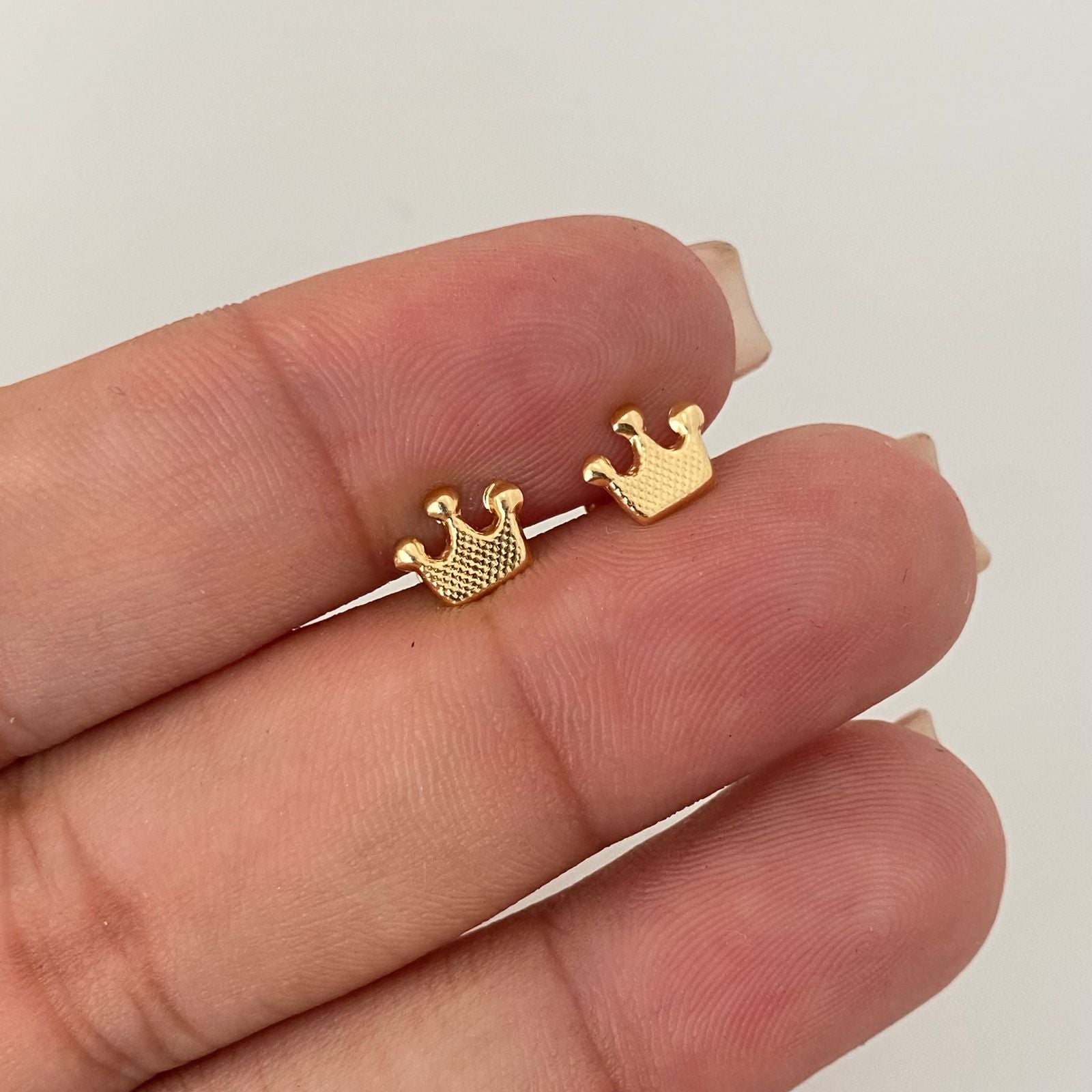 Topos corona diamantada Oro amarillo 18k 0,6 Gr / 7 mm