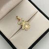 Dije Oso casting circones verdes Oro amarillo 18k 2,7 Gr / 13,6 mm / 2,5 Cm