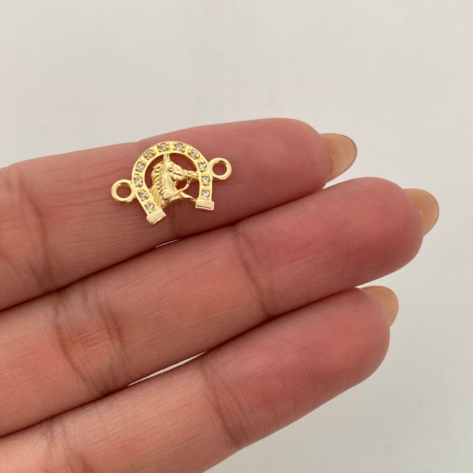 Herraje Herradura caballo casting Oro amarillo 18k 1,15 Gr / 1,5 Cm