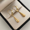 Candonga Lagrima  Oro amarillo 18k 0,7 Gr / 3 Cm