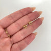 Topos silueta perro diamantado  Oro amarillo 18k 0,85 Gr / 6,5 mm