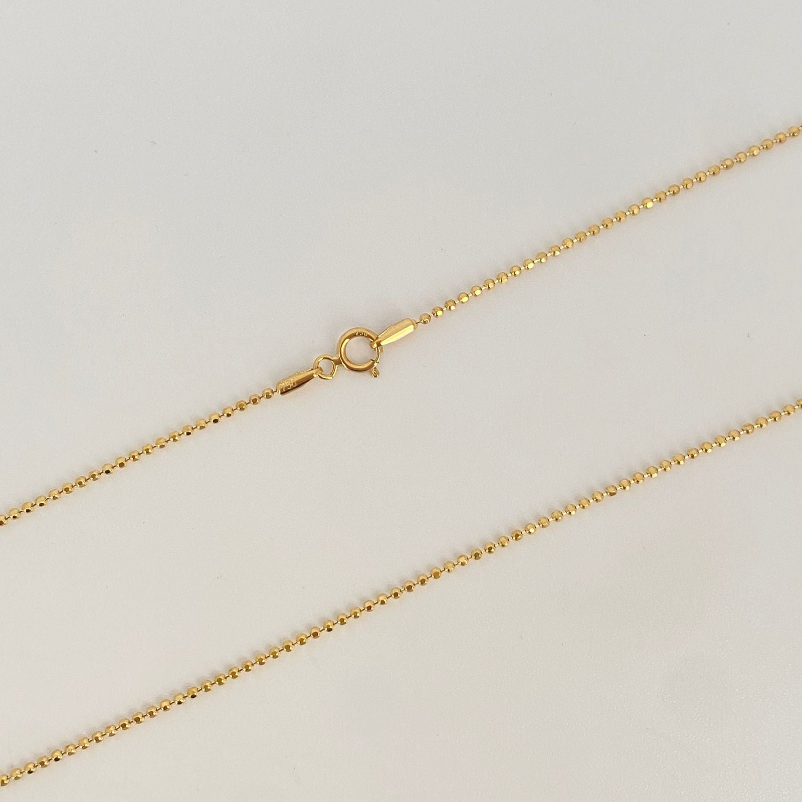 Cadena It mini militar Oro amarillo 18k +1 / 2,45 Gr / 1,1 mm / 40 Cm