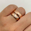 Anillo Argolla de matrimonio (POR FABRICACION)  corazon con diamantes 1.8 mm  Oro amarillo 18k / Talla 10/ 7 / 15,8 Gr / 7 mm