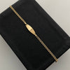 Pulso bebé aro seguido ovalada Oro amarillo 18k 1,45 Gr / 5,2 mm / 15 Cm Broche 0,15