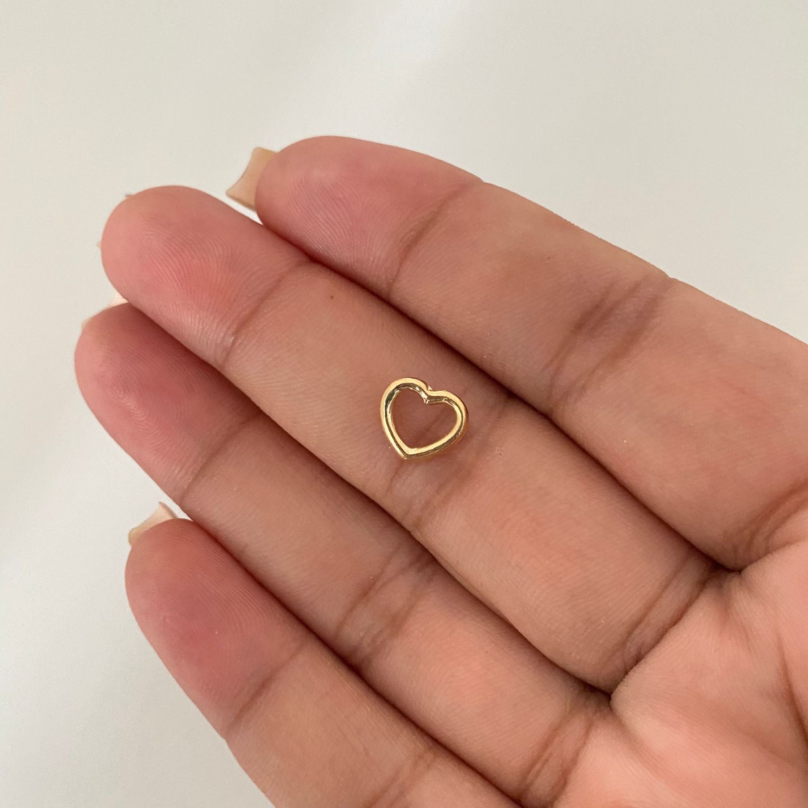 Herraje silueta corazón Oro amarillo 18k 0,3 Gr / 1,0 Cm