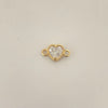 Herraje corazon fondo blanco  Oro amarillo 18k 0,65 Gr / 1,3 Cm