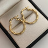 Candonga entorchada  Oro amarillo 18k 1,60 Gr / 2,1 Cm