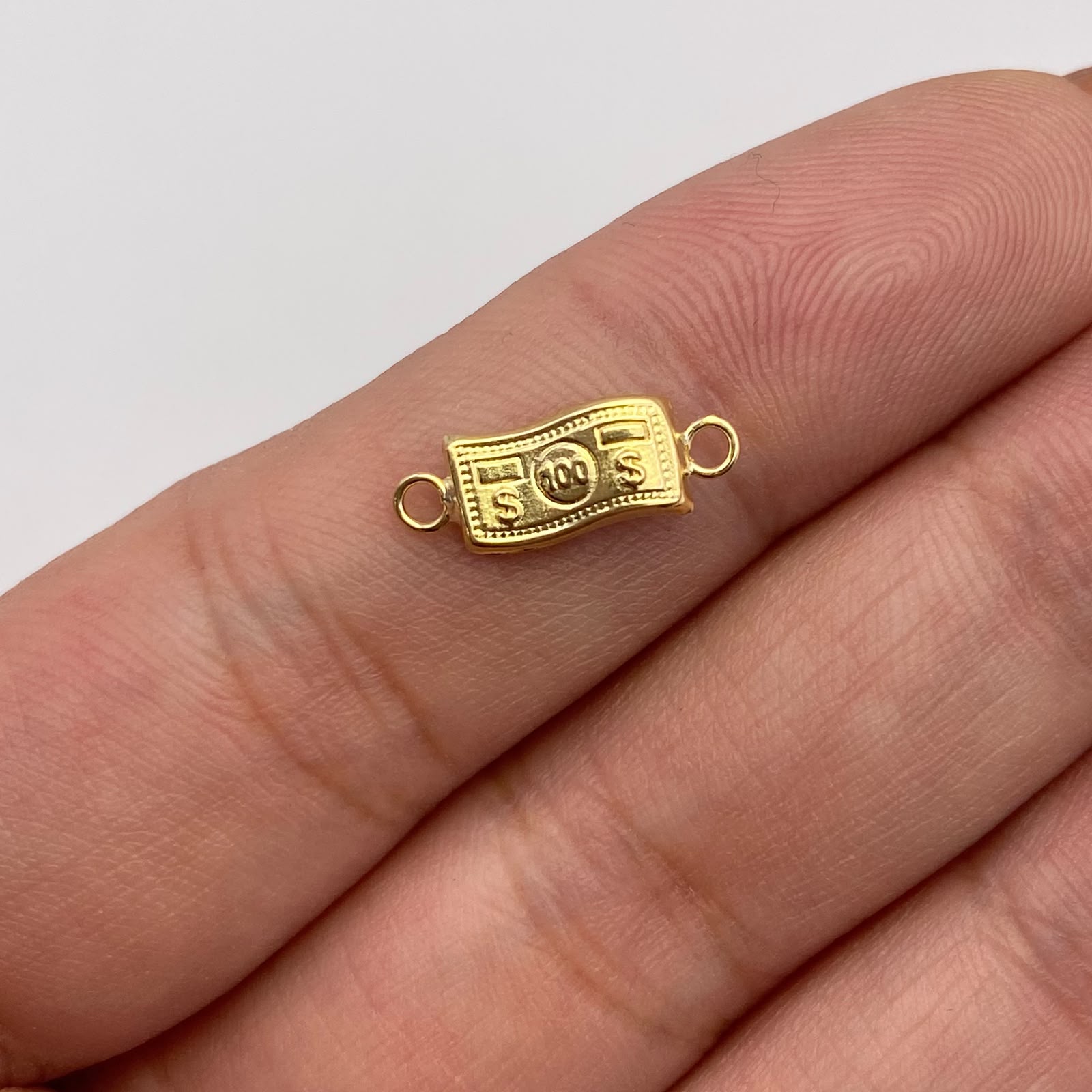 Herraje dolar Oro amarillo 18k 0,36 Gr / 1,3 Cm