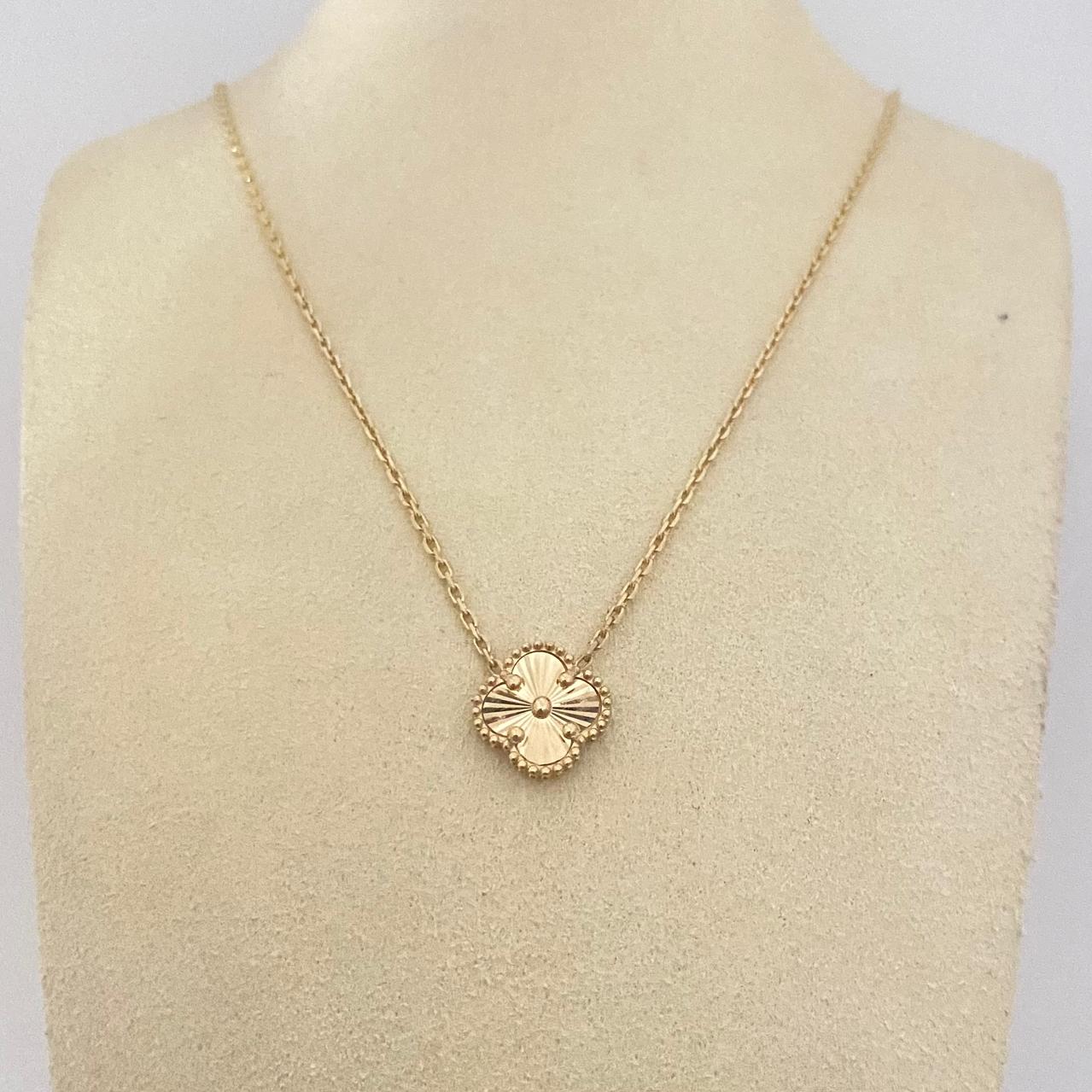 Cadena It trebol diamantado Oro amarillo 18k +4 / 5,05 Gr / 1,0 mm / 45 Cm