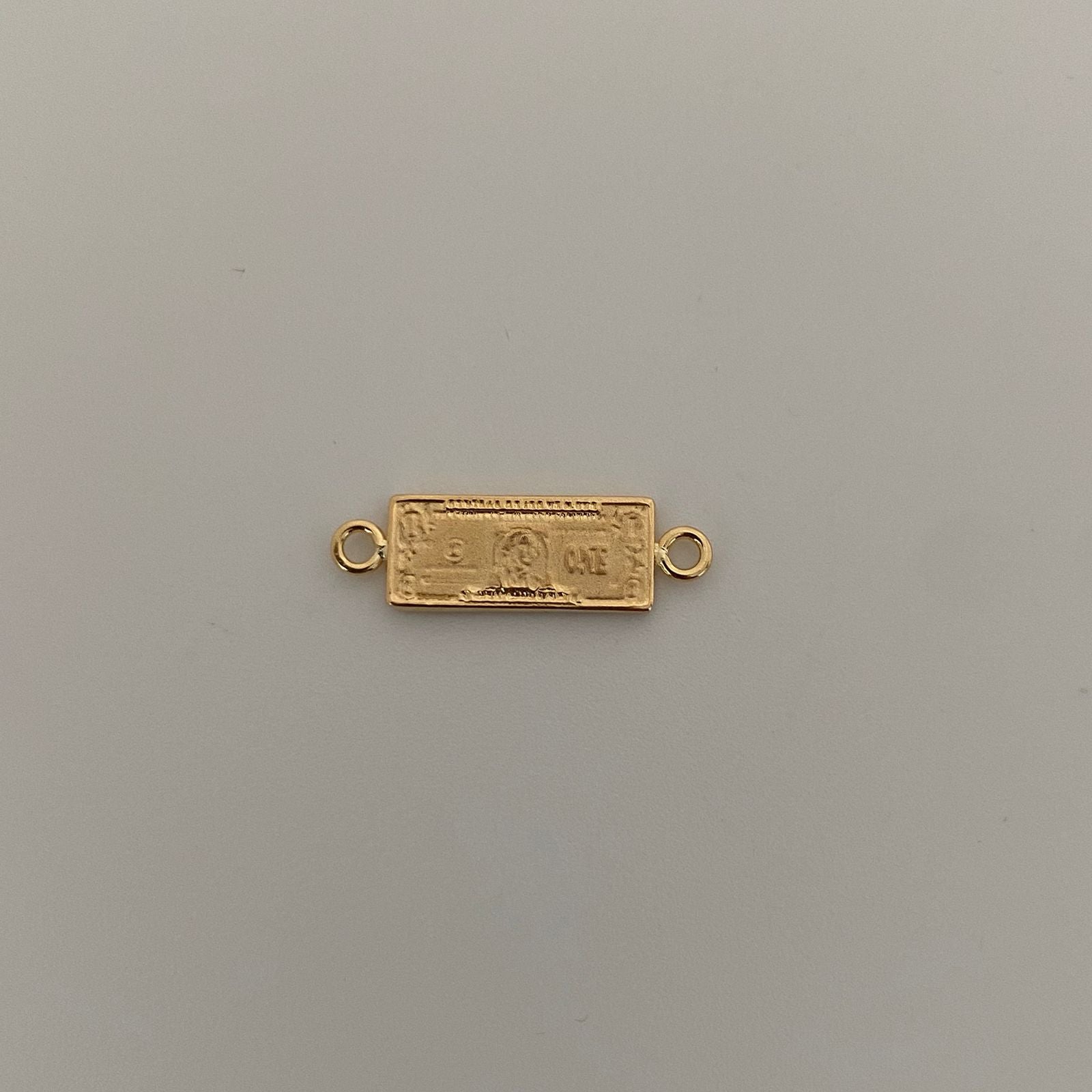 Herraje dolar con mate  Oro amarillo 18k 0,85 Gr / 0,8 Cm