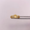 Anillo Corona rx circones blancos Oro amarillo 18k / Talla 6 1/2 / 2,5 Gr / 2,5 mm