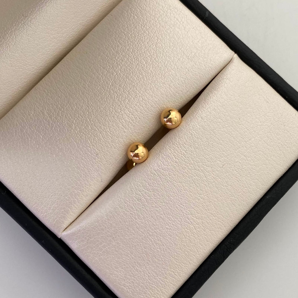 Topos Bola Lisa 5mm Oro amarillo 18k 0,5 Gr