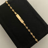 Pulso bebé Placa Rectangular Gc Oro amarillo 18k 2,00 Gr / 3,4 mm / 15,5 Cm Broche 0,15
