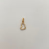 Dije Corazon casting blanco Oro amarillo 18k 0,65 Gr / 7,5 mm / 1,56 Cm