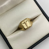 Anillo troquel cristo Oro amarillo 18k / Talla 11 1/2 / 2,95 Gr / 4,51 mm