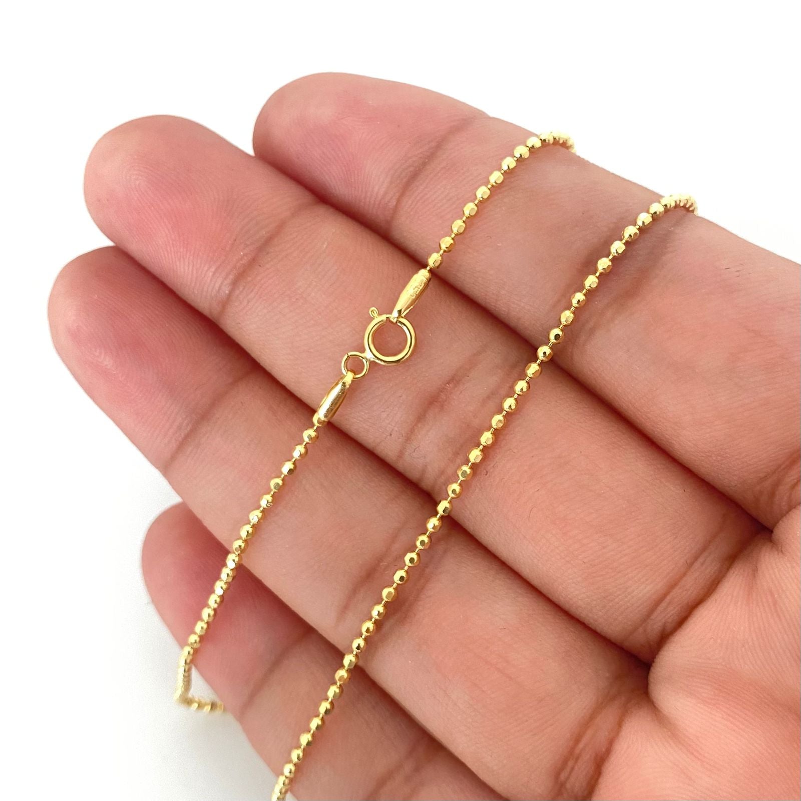 Cadena It mini militar Oro amarillo 18k +1 / 2,4 Gr / 1,0 mm / 40 Cm