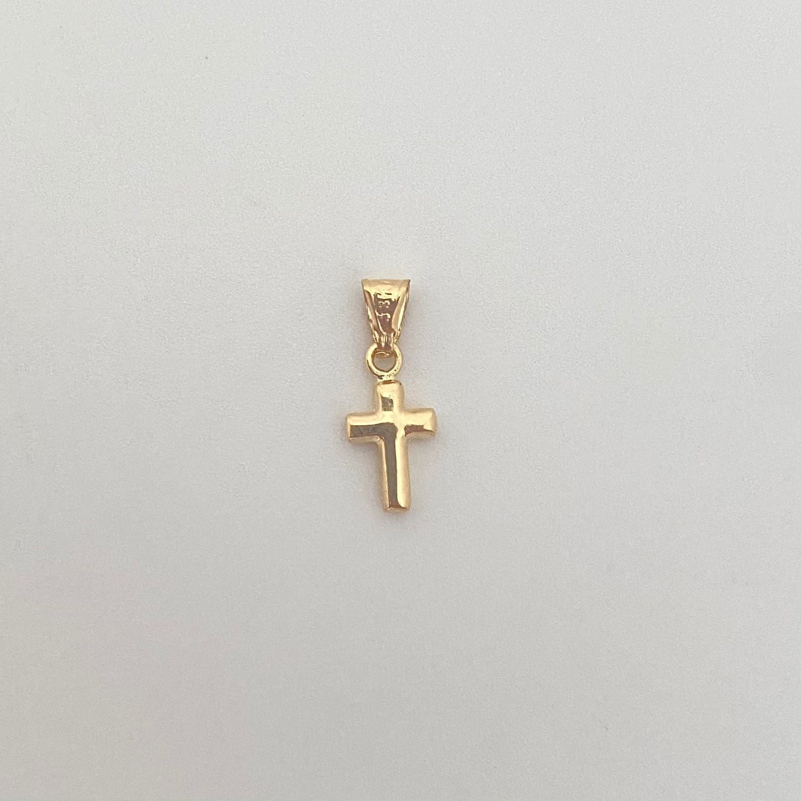 Dije cruz lisa Oro amarillo 18k 0,20 Gr / 1,5 Cm