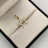 Dije Estrella Casting Blanco Oro amarillo 18k 1,15 Gr / 16 mm / 2,4 Cm