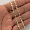 Cadena It Plana Diamantada Tres oros 18k 6,85 Gr / 2,7 mm / 60 Cm