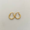 Candonga Entorchada Oro amarillo 18k 1,45 Gr / 1,5 Cm