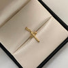 Dije Cruz Tubular Oro amarillo 18k 0,4 Gr / 10 mm / 2,2 Cm