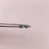 Topos circón azul Oro amarillo 18k 0,45 Gr / 3,3 mm