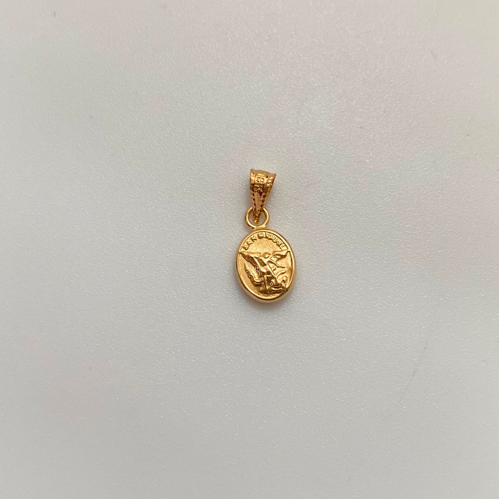 Dije San Miguel Arcangel Oro amarillo 18k 0,35 Gr / 6,5 mm / 1,5 Cm