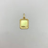 Dije placa fotograbado marco diamantado Oro amarillo 1,3 Gr / 3 Cm