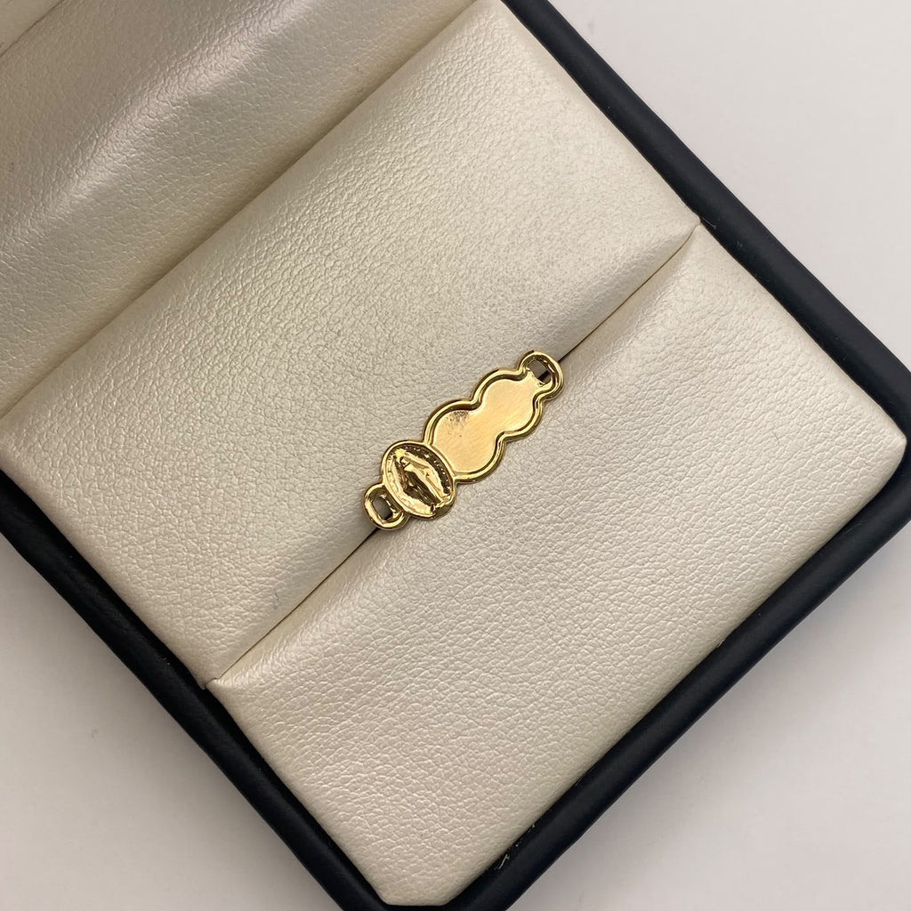 Herraje Placa nube virgen milagrosa Oro amarillo 18k 0,41 Gr / 2,1 Cm