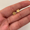Topos trebol vc fondo liso  Oro amarillo 18k 0,55 Gr / 8 mm