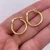 Candonga entorchada diamantada Oro amarillo 18k 1,29 Gr / 2 Cm