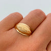 Anillo Troquel espiga Diamantada Oro amarillo 18k / Talla 8 3/4 / 1,6 Gr / 3,1 mm