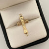 Dije cruz cristo diamantado Oro amarillo 18k 1,1 Gr / 3,5 Cm