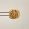 Anillo herradura con diamantado  Oro amarillo 18k / Talla 10 1/4 / 3,45 Gr