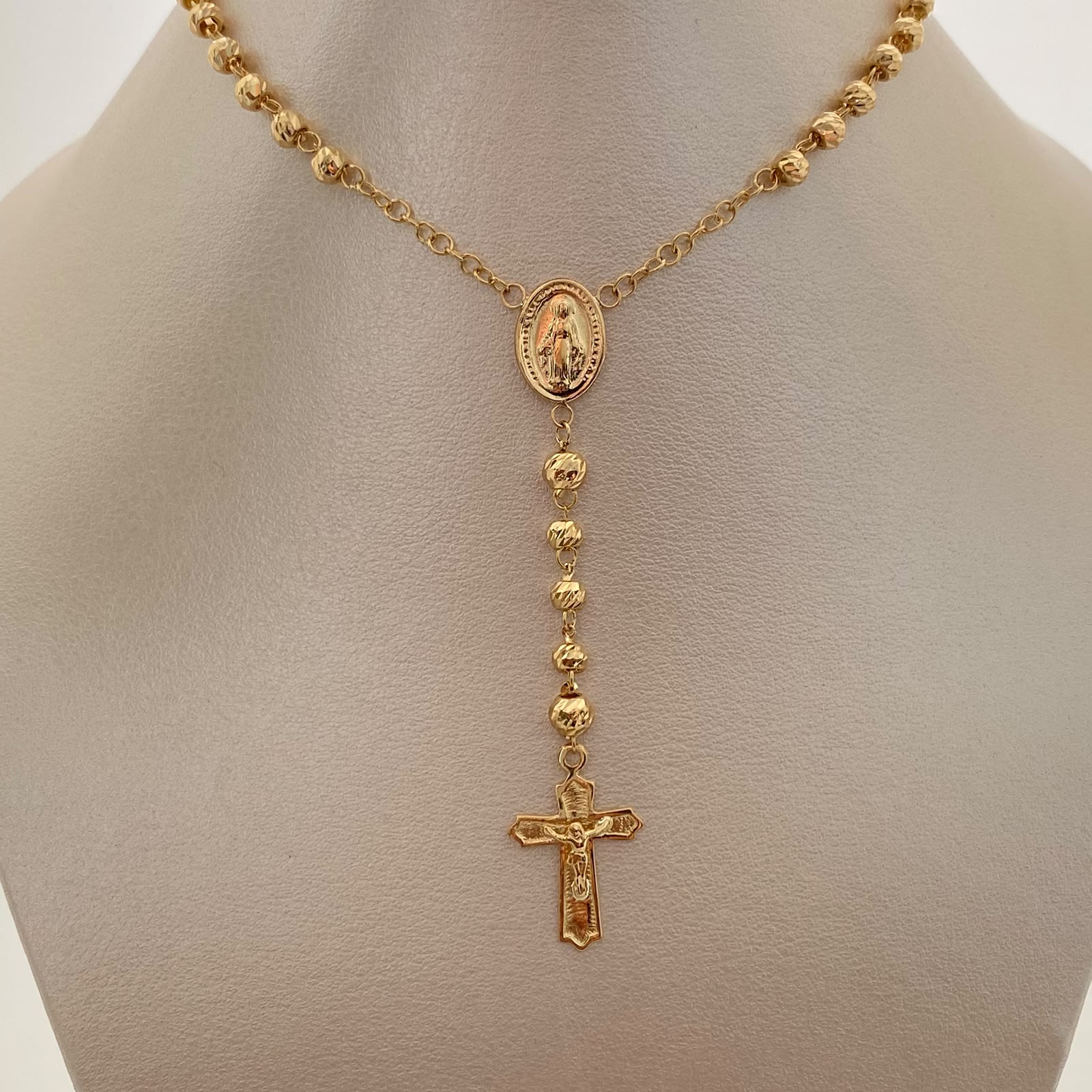 Rosario Virgen Milagrosa Oro amarillo 18k 10,20 Gr / 4,1 mm / 50 Cm Broche 0,40