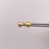 Topos Corazon borde diamantado Oro amarillo 18k 0,7 Gr / 7,8 mm