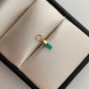 Dije Canutillo de Esmeralda Oro amarillo 18k 0,15 Gr / 2,4 mm / 1,1 Cm