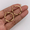 Candonga lisa ondulada Oro amarillo 18k 1,4 Gr / 2,5 Cm
