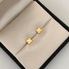 Topos trebol vc fondo liso  Oro amarillo 18k 0,55 Gr / 8 mm