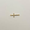 Herraje Cruz casting blanco Oro amarillo 18k 0,6 Gr / 2 Cm