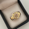 Anillo sello corona casting Oro amarillo y Oro rosa 18k / Talla 9 1/2 / 7,0 Gr