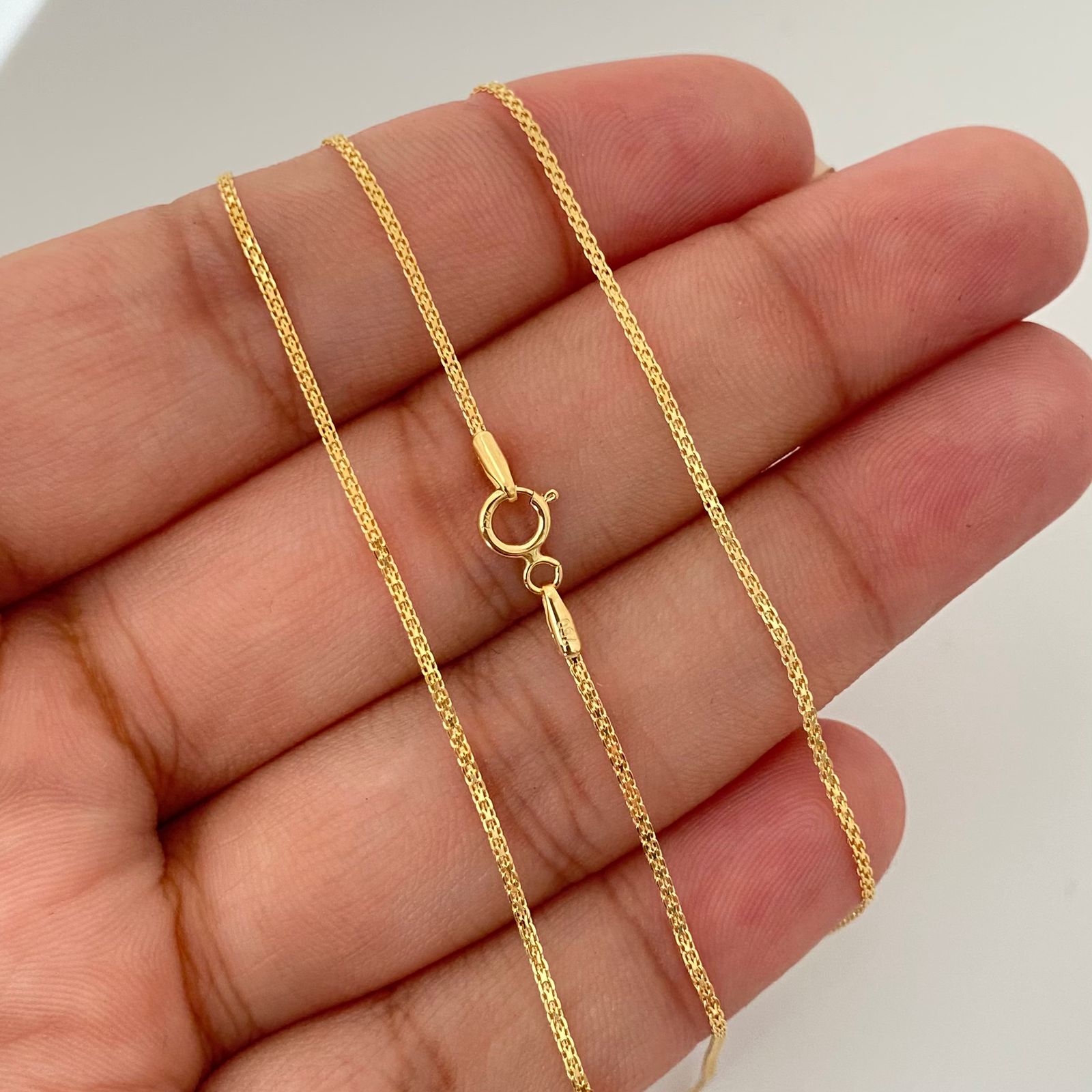 Cadena It china espejo Oro amarillo 18k 1,5 Gr / 1 mm / 45 Cm