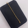Tobillera militar diamantada Oro amarillo 18k +1 / 7,20 Gr / 3,05 mm / 25,5 Cm Broche 0,40
