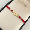 Pulsera tejida placa nombre Emmanuel Oro amarillo 18k 0,6 Gr