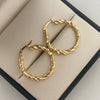 Candonga Entorchada Oro amarillo 18k 2,55 Gr / 2,5 Cm