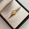 Herraje Trebol Diamantado Oro amarillo 18k 0,4 Gr / 1,5 Cm