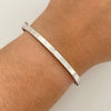 Aro It sello oro blanco  +4 / 4,90 Gr / 4 mm / 18,5 Cm