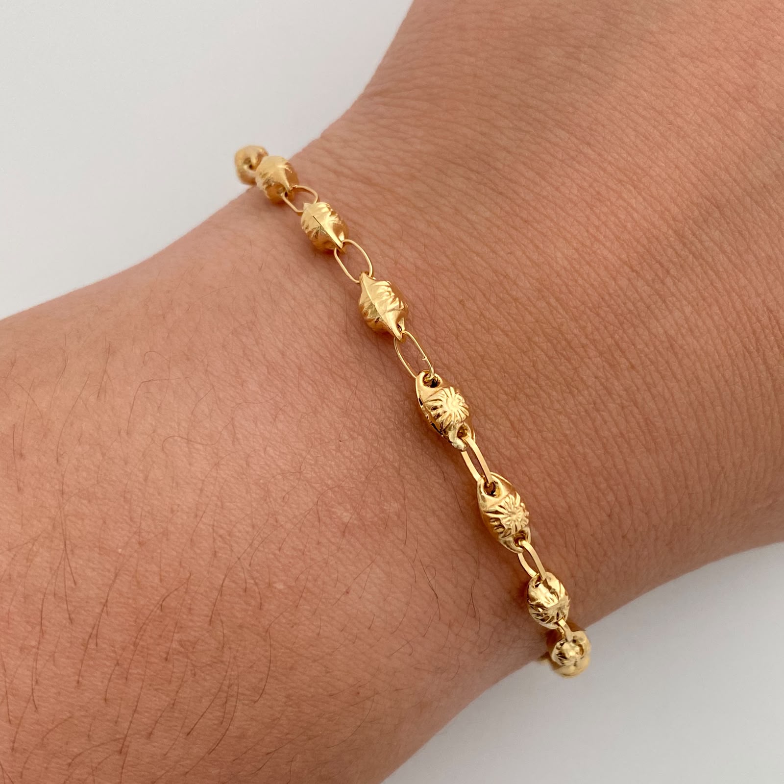 Pulso Rustica Oro amarillo 18k 2,95 Gr / 4,2 mm / 18,8 Cm Broche 0,60